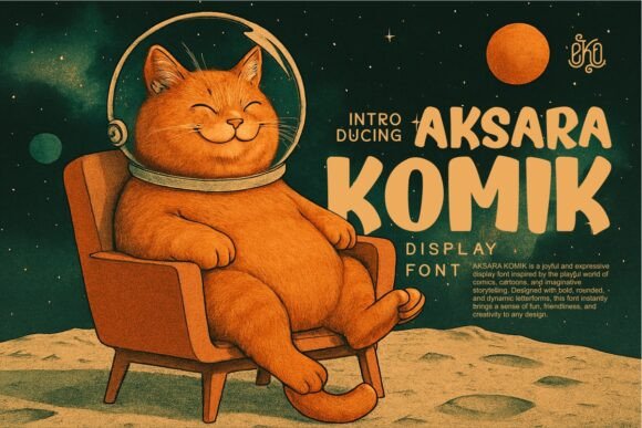 Aksara Komik: A Bold Display Font for Makers