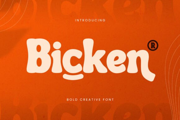 Bicken Font: Bold Playful Display Typeface for Editorial Design
