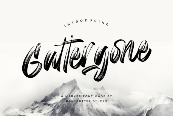 Gattergone: A Rough Brush Font Built for Handmade Products