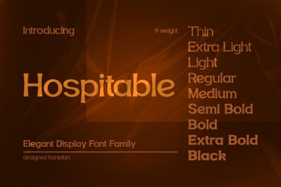 Hospitable: A Display Font That Welcomes Readers