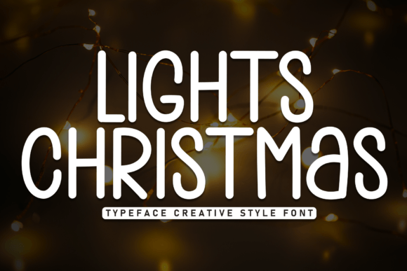 Lights Christmas Font: Handwritten Display for Web Design