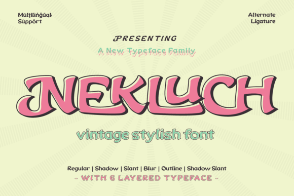 Nekluch Font: A Vintage Display Typeface for Small Business Branding