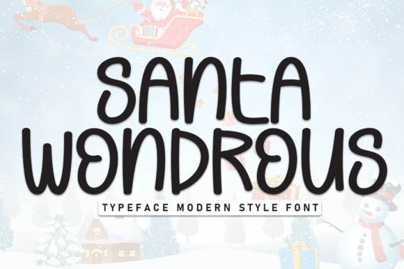 Santa Wondrous: A Handwritten Display Font for Editorial Warmth