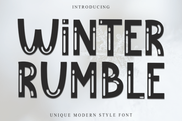 Winter Rumble Typeface: A Festive Display Font for Digital Design